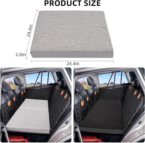 Dog Bed for Back Seat Extender for Truck,Truck Dog Seat Cover Back Seat Waterproof Large Dog Bed,Washable Truck Dog Bed for Dog Hammock,Orthopedic Dog Bed (Black, for Full Size Truck) in Kuwait