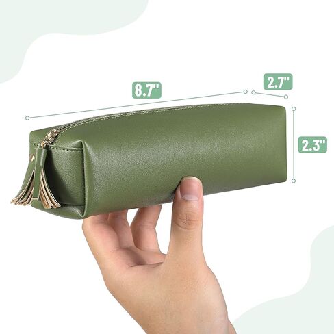 Mr. Pen- PU Leather Pencil Case, Boho Style, Pencil Case Small Pencil Pouch Aesthetic, Cute Pencil Case Aesthetic, Leather Pencil Pouch Small Pencil Case, Slim Pencil Pouch, Pencil Case Leather in Saudi Arabia