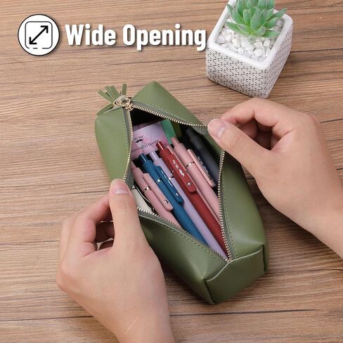Mr. Pen- PU Leather Pencil Case, Boho Style, Pencil Case Small Pencil Pouch Aesthetic, Cute Pencil Case Aesthetic, Leather Pencil Pouch Small Pencil Case, Slim Pencil Pouch, Pencil Case Leather in Saudi Arabia