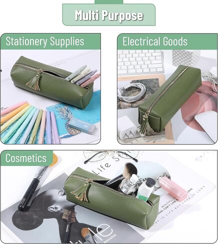 Mr. Pen- PU Leather Pencil Case, Boho Style, Pencil Case Small Pencil Pouch Aesthetic, Cute Pencil Case Aesthetic, Leather Pencil Pouch Small Pencil Case, Slim Pencil Pouch, Pencil Case Leather in Saudi Arabia