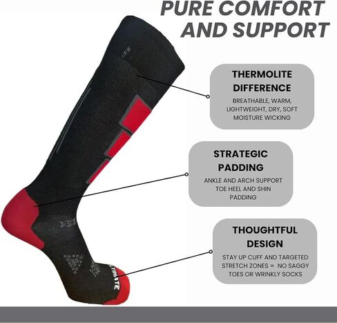 Ultimate Socks Mens Thermolite Ski Snowboard Warm Socks in Saudi Arabia
