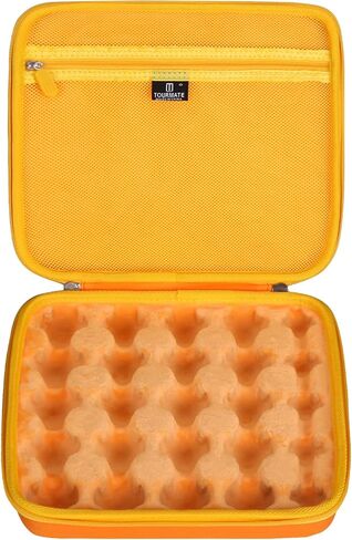 Toy Organizer Storage Case Compatible for Bakugan Figures, BakuCores, Armored Alliance, Geogan Rising, Mini Toys Holder Bakugons Box for 25pcs with Accessories Mesh Pocket (Box Only, Orange) in Kuwait