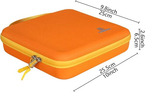Toy Organizer Storage Case Compatible for Bakugan Figures, BakuCores, Armored Alliance, Geogan Rising, Mini Toys Holder Bakugons Box for 25pcs with Accessories Mesh Pocket (Box Only, Orange) in Kuwait