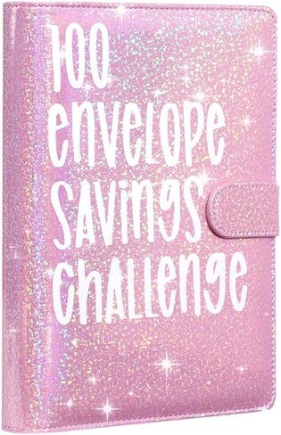 100 Envelopes Money Saving Challenge A5 Challenge Tracker to Save $5,050, Budget Binder Savings Challenge Book (Pink) in Saudi Arabia