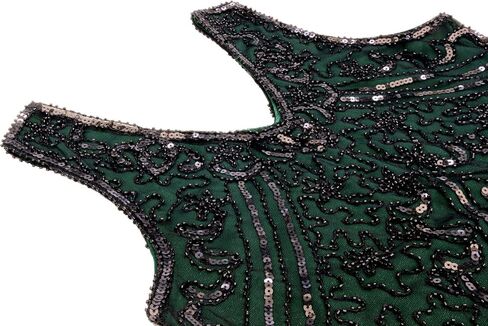 1920s Inspired Fringe Gatsby Flapper Midi Party Dress with Accessories Set in Saudi Arabia