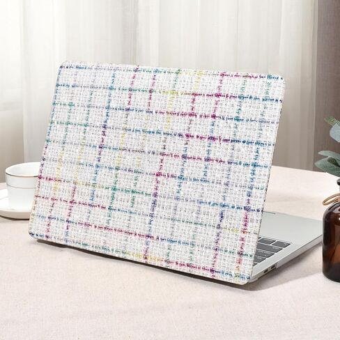 Compatible with MacBook Air 13 Inch Case2022 2021 2020 2019 2018 Release A1932 A2179 M1 A2337 Touch ID,Elegant Fragrant Style Leather Plastic Hard Shell Case＋Transparent Keyboard Cover,Pink in Kuwait