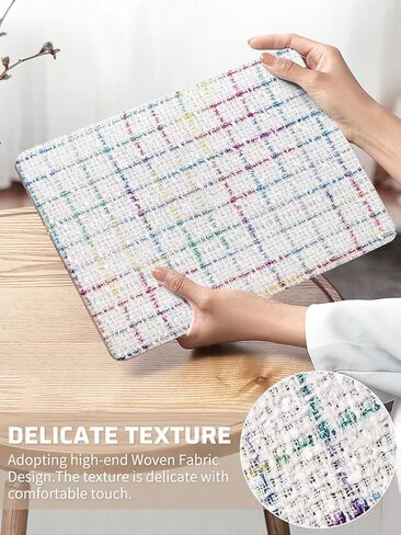 Compatible with MacBook Air 13 Inch Case2022 2021 2020 2019 2018 Release A1932 A2179 M1 A2337 Touch ID,Elegant Fragrant Style Leather Plastic Hard Shell Case＋Transparent Keyboard Cover,Pink in Kuwait