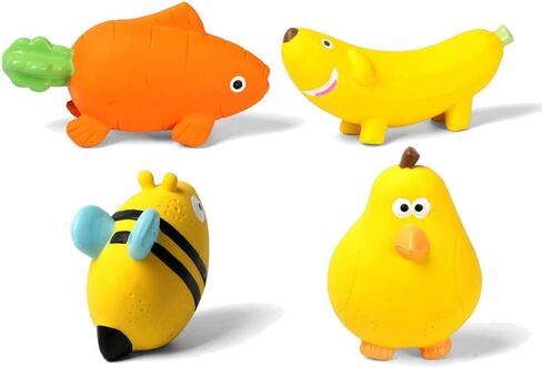 CloverU Dog Squeaky Toys Safe Latex Rubber Dog Chew Molar Toy Interactive Toy for Puppy Small Medium Dogs (Banana) in Saudi Arabia