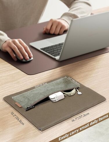 13.3-14 Inch Laptop Sleeve for MacBook Pro 14, MacBook Air 13 2017-2012, 14 inch ASUS Chromebook/Zenbook/Vivobook, 14 inch Dell XPS, HP 14" Stresm Laptop, Washable Kraft Case Cover in Kuwait