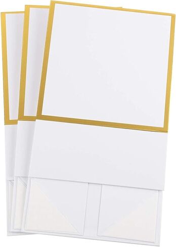 هل ستكون Juvale ستكون صناديق هدايا اقتراح وصيفات الشرف ، ومربعان وصيفان واحد وخادمة الشرف فارغة لعروض الزفاف ، أبيض مع نص رقائق ذهبية ، 8 × 8 × 3.6 بوصة in Kuwait