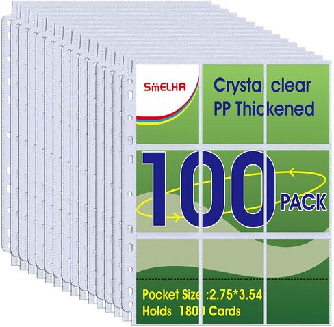 9 Pocket Page Protector ، 200 Pack Trading Card Sleeve ، أوراق بطاقات البيسبول لثلاثة رنين ، من أجل Skylanders ، MTG ، القسيمة ، بطاقات اللعبة ، بطاقات التداول ، بطاقات كرة القدم in Kuwait