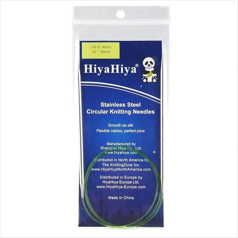 HiyaHiya Circular 32 inch (81cm) Steel Knitting Needle Size US 6 (4mm) HISTCIR32-6 in Saudi Arabia