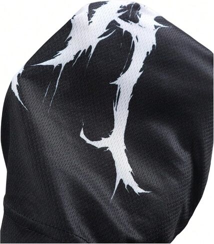 WDIRARA Men's 2 In1 Goth Graphic Print Drawstring Elastic Waist Shorts Athletic Shorts in Kuwait