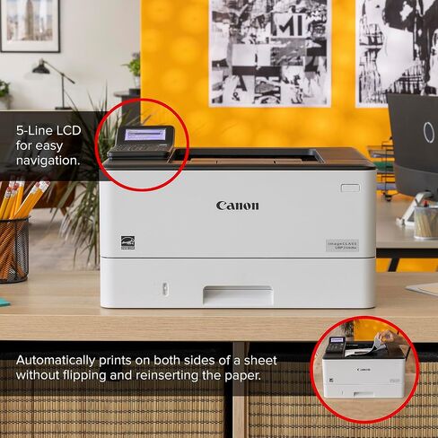 Canon imageCLASS LBP246dw - Monochrome Duplex, Wireless Laser Printer, Single Function, Mobile Ready, with 1 Year Limited Warranty, 42 PPM, White in Saudi Arabia