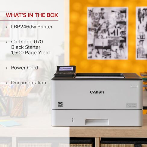 Canon imageCLASS LBP246dw - Monochrome Duplex, Wireless Laser Printer, Single Function, Mobile Ready, with 1 Year Limited Warranty, 42 PPM, White in Saudi Arabia
