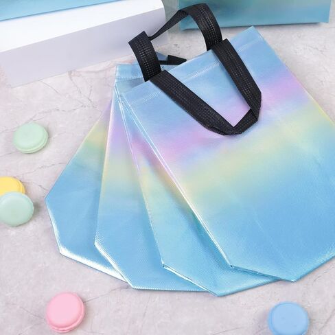 VGOODALL 15PCS Iridescent Gift Bags with Handles, 8"x4"x10" Reusable Party Favor Bags Bulk for Birthdays, Weddings, Goodie Treats in Kuwait