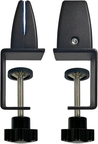 Desk Divider Clamp For 1/8" To 0.51" Panel, Adjustable Desk Partition Clamp For 0.32" To 2.04" Desktop, Standing Desk Accessories For Desk Privacy Folders, Black Sneeze Guard Holder 2-pack in Saudi Arabia