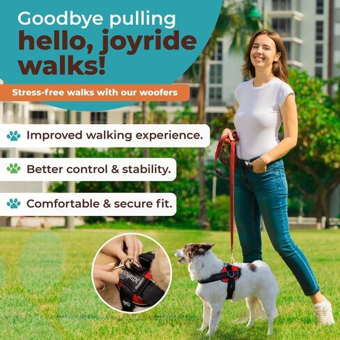 Joyride Harness 2.0 - The Original Side Ring No Pull Dog Harness - No Choke, Escape Proof, Reflective, 3 Leash Clips, Quick Fit Pet Vest - Easy Walks & Training - for Small, Medium & Large Dogs in Saudi Arabia
