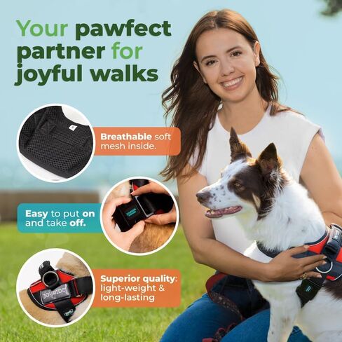 Joyride Harness 2.0 - The Original Side Ring No Pull Dog Harness - No Choke, Escape Proof, Reflective, 3 Leash Clips, Quick Fit Pet Vest - Easy Walks & Training - for Small, Medium & Large Dogs in Saudi Arabia
