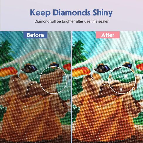 NAIMOER 2Pack Diamond Art Sealer 240ML, Diamond Art Sealer with Sponge Head, 5D Diamond Art Glue Accessories Conserver Permanent Hold Shine Effect Sealer for Diamond Art & Puzzle Glue in Saudi Arabia