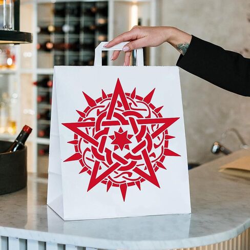 MAYJOYDIY Magic Star Witchcraft Stencil 11.8×11.8inch Pentagram Divination Stencil with Paint Brush Mystical Astrolabe Drawing Template for Painting on Wood DIY Crafts Wall Canvas in Saudi Arabia