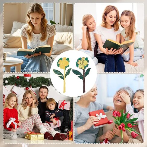 مرجعية زهرة جلدية - مع علامة صفحة جلدية مع شكل أزهار فريدة من نوعها ، هدايا قراءة مثالية لمحبي الكتب والقراء والرجال والنساء ، مرجعية متينة وأنيقة (أ) in Kuwait