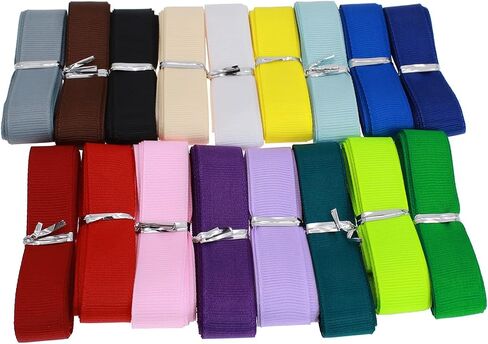 Solid Grosgrain Ribbon 34 Yards 17 Colors for Gift Package Wrapping, Sewing, Hair Bow... (1/4 Inch) in Kuwait