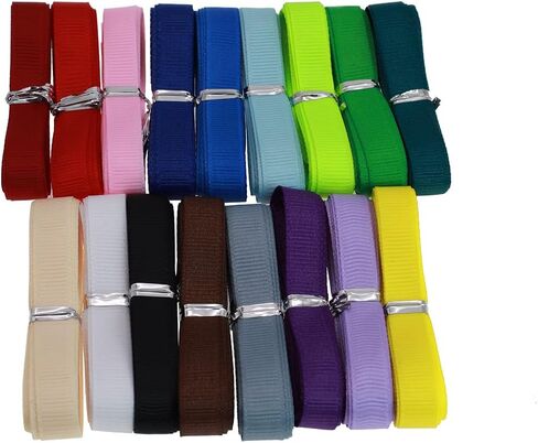 Solid Grosgrain Ribbon 34 Yards 17 Colors for Gift Package Wrapping, Sewing, Hair Bow... (1/4 Inch) in Kuwait