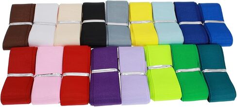 Solid Grosgrain Ribbon 34 Yards 17 Colors for Gift Package Wrapping, Sewing, Hair Bow... (1/4 Inch) in Kuwait