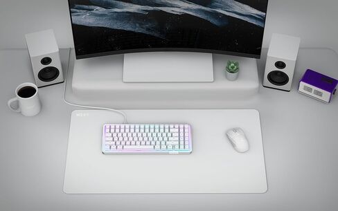 NZXT Zone - XXL Gaming Mouse Pad - Micro-Weave Cloth Surface - Balanced Speed and Control for All Playstyles - Spill-Resistant, Anti-Slip Base, Reinforced Edges - White in Saudi Arabia