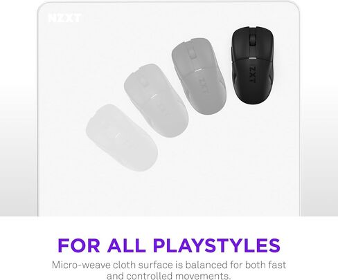 NZXT Zone - XXL Gaming Mouse Pad - Micro-Weave Cloth Surface - Balanced Speed and Control for All Playstyles - Spill-Resistant, Anti-Slip Base, Reinforced Edges - White in Saudi Arabia