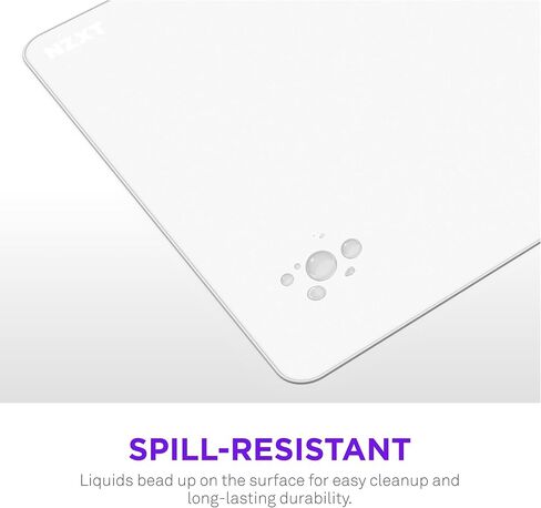 NZXT Zone - XXL Gaming Mouse Pad - Micro-Weave Cloth Surface - Balanced Speed and Control for All Playstyles - Spill-Resistant, Anti-Slip Base, Reinforced Edges - White in Saudi Arabia