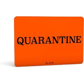 ملصقات الحجر الصحي - 500 3 "× 2" ملصقات الحجر الصحي - مخزون ومعالجة لاصقة 500 ملصقات لاصقة دائمة لكل لفة مصنوعة في الولايات المتحدة الأمريكية وقابلة للتحلل بالكامل (1) in Kuwait