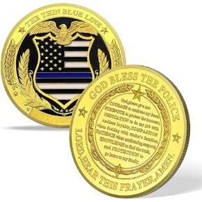 Saint Michael Police Prayer Coin Patron Saint of Police Officers Police Law Enforcement Challenge Coin (Police Graveyard, 1) in Saudi Arabia
