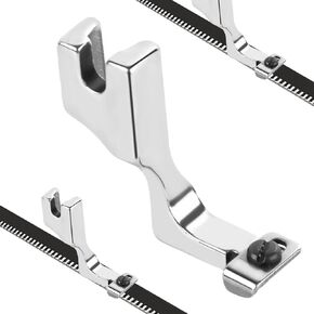Adjustable Invisible Zipper Guide Presser Foot for Low Shank Sewing Machine, Stainless Steel Sewing Machine Presser Feet Invisible Zipper Guide Presser Foot Zipper Guide Sewing Tool