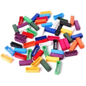 CooBigo 50pcs 3/4"(20mm) Belt Keeper Loop Square Loops Buckles For Pest Dog Cat Collar Harness Backpack Straps FLC057(Mix-s)