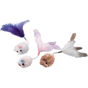 Nobby Plush Mouse with Leather Tail