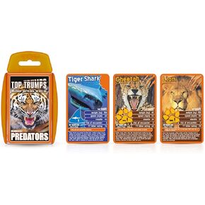 Top Trumps Card Game Predators - Family Games for Kids and Adults - Learning Games - Kids Card Games for 2 Players and More - Kid War Games - Card Wars - for 6 Plus Kids