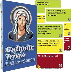 Catholic Trivia Game, Catholic Game – Fun & Educational Quiz on Catholic Catechism and Church Teachings for Teens and Adults | Perfect for Catholic Faith Formation & Gifts