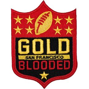Siam Accs Rugby Fans San Francisco Gold Blood Logo Patch Embroidery American Football Fan Favorite Team Iron On Sew On for Clothing Backpacks Jeans Motorcycle Sew On Custom Jackets Hats Tactical Bags