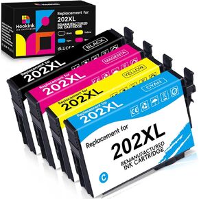 212XL Remanufactured Ink Cartridge Replacement for Epson 212 Ink Cartridge 212 XL T212 Work with Workforce WF-2850 WF-2830 Expression Home XP-4100 XP-4105, 5-Pack,New Upgraded Chip