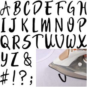 Outus 279 قطعة التخرج من الحديد على الحروف 1.5 بوصة A-Z Flock Letters نقل رسائل Outus ملصقات الحروف الحديد على خطابات التدفق الأبجدية لتجهيزات التخرج من القبعات العليا (الذهب اللامع)