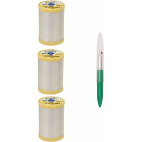 Coats & Clark Sewing Thread General Purpose Pure Egyptian Cotton Thread 225 Yards (3-Pack) Natural S970-8010-3P with Sturdy Seam Ripper