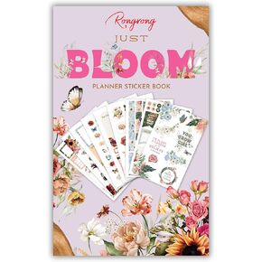 Rongrong Bloom Planner Stickers Book for Planners, Calendars, Journals and Projects – Premium Quality Hand Drawn Beautiful Floral Stickers – Scrapbook Accessories – 24 Pages