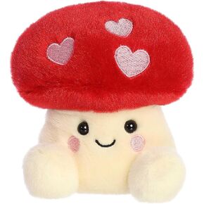 Aurora® Adorable Palm Pals™ Aislyn Heart Mushroom™ Stuffed Animal - Pocket-Sized Play - Collectable Fun - Red 5 Inches