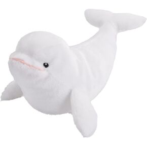Wild Republic Ecokins Mini, Beluga Whale, Stuffed Animal, 8 inches, Gift for Kids, Plush Toy, Made from Spun Recycled Water Bottles, Eco Friendly, Child’s Room Decor