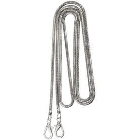 Metal Handbag Chain with Clasp, 120cm Accessories , Silver