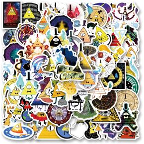 71Pcs Bill Cipher Cartoon Stickers Pack, Aesthetic Vinyl Waterproof Sticker Decal for Water Bottle,Laptop,Phone,Scrapbooking,Journaling Gifts for Teens Kids for Party Supply Favor Decor…