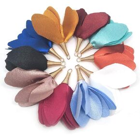100Pcs Chiffon Flower Handmade Tiny Soft Tassels Mini Tassels,Colorful Tassels, Earring Tassels,Key Chian Tassels Assorted Colors Randomly (02)