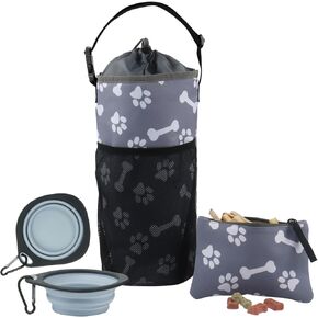 4 عبوات سفر الكلاب مجموعة حاوية حاوية ، حقيبة طعام واحدة للكلاب ، حقيبة 1Treats ، 2 أوعية سفر الكلاب القابلة للطي ، مجموعة سفر الكلاب المحمولة لعلاج الطعام الأليفة ، مخلب التخييم الكلاب العظم in Kuwait